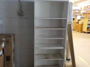 lot 263 image: Wood White Bookcase 30 x 12 x 6ft ...