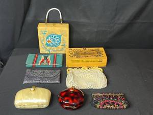 lot 50 image: Collection of Vintage Handbags, Purses, and Clutches