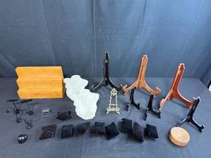 lot 79 image: Collection of Jewelry Display Stands and Holders Assorted Styles