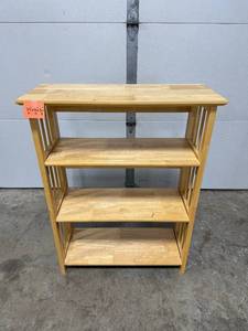 lot 98 image: Wooden 4-Shelf Bookcase 39x13x30 Inches