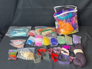 lot 135 image: Large Assortment of Wool Roving, Felting Supplies, Cutters, and Buttons