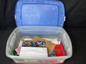 lot 205 image: Large Bin of Assorted Gift Bags and Tissue Paper