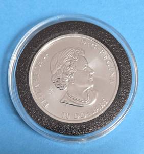 lot 22 image: 2 Oz. Fine Silver - 2023 Year of the Tiger Canadian Fine Silver 10 Dollar Coin - comes in Airtite Case