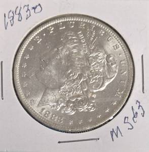 lot 26 image: 1883 O - Silver Morgan - MS63 - Brillant Luster