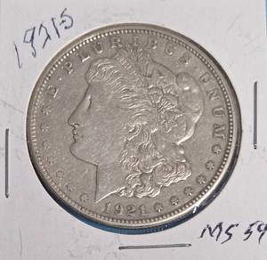lot 31 image: 1921 S - Silver Morgan - MS59