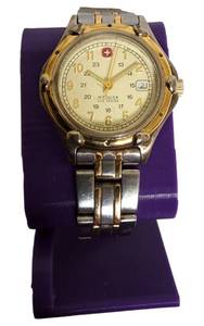 lot 5 image: Wenger Swiss Army   S.A.K Design Two Tone Quartz Watch w Date