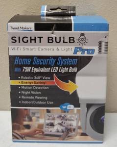 lot 26 image: Sight Bulb Pro   NEW (1) WiFi Smart Camera & Light  650 - 700 Lumen  Microphone & Speaker