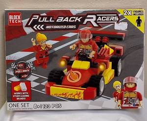 lot 40 image: Block Tech - (1) Pull Back & Release Motorized Cars - Put Together Yourself (View Photos for More Details)