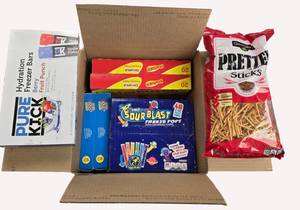 lot 90 image: Variety Brands of Freezer Pops & Food- NEW