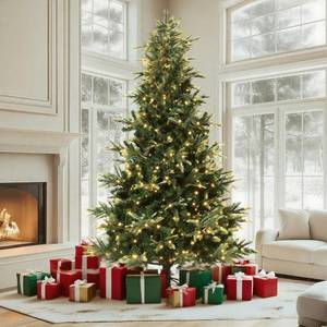 lot 58 image: Garvee 6.5 Foot Pre-Lit Artificial Christmas Tree