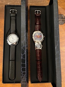 lot 4W image: Pair of Stauer Mens Wristwatches with Presentation Boxes