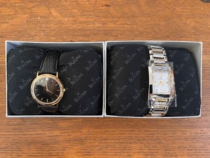 lot 6W image: Pair of Bulova Mens Wristwatches with Boxes