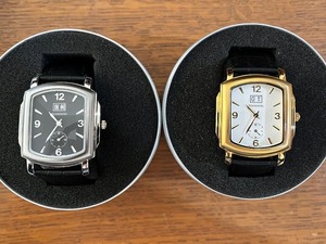 lot 8W image: Set of 2 Tourneau Swiss Made Wristwatches with Leather Bands