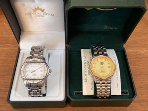 lot 11W image: Roven Dino Swiss Max 8010M and Croton Reliance Two Tone Watches in Boxes