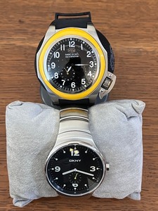 lot 13W image: Marc Ecko Non-Stop Watch and DKNY Stainless Steel Watch Set