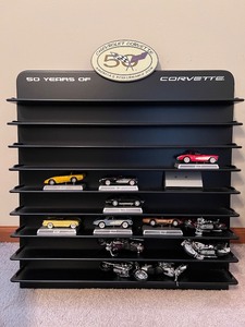 lot 151 image: Set of 2 Chevrolet Corvette 50 Years Display Racks with Diecast Models