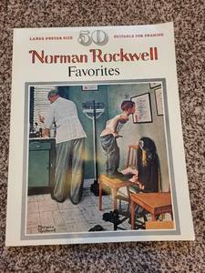 lot 311 image: 50 Norman Rockwell Favorites Art Book Large Poster Size