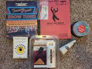 lot 318 image: Collection of Band Music Books, Instruments Accessories, CDs, and Cleaning Kit