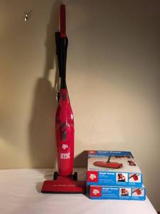 lot 341 image: Dirt Devil Simpli-Stik Vacuum Cleaner with 2 Simpli-Sweep Push Sweepers