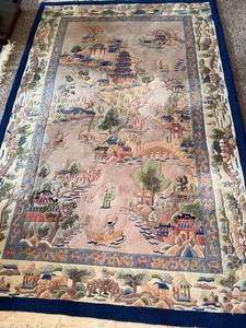 lot 4 image: Ching Dynasty Friendship Rugs (Lot of 2) - Hand-Knotted Wool, Made in China