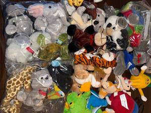 lot 223 image: Assorted Plush Animals - Bagged Collection of Stuffed Toys