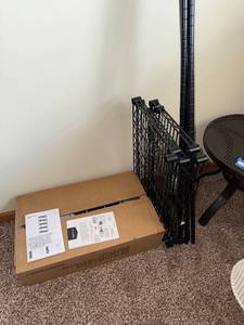 lot 372 image: Set of Two Amazon Basics 5-Shelf Adjustable Steel Storage Shelving Unit - Black