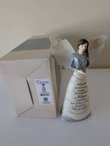 lot 25 image: Elements 9 Inch Angel Releasing Butterfly Figurine with Original Box