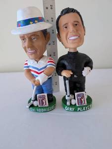 lot 27 image: Set of 2 Senior PGA Tour Bobblehead Figures Chi Chi Rodriguez Gary Player