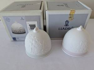 lot 80 image: Set of 2 Lladro Porcelain Bells Spring and Summer with Boxes