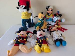 lot 85 image: Disney Character Plush Collection Including Mickey, Minnie, Pluto, and Goofy
