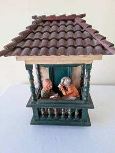 lot 130 image: Vintage Norleans Japan Figurines with Porcelain Porch Display