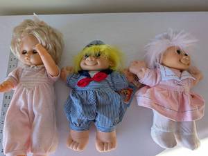 lot 147 image: Set of 3 Vintage Dolls Including Russ Troll Kidz and Ego Toy Plush