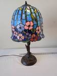 Tiffany-Style Stained Glass Table Lamp with Floral Design