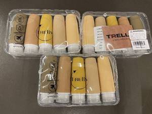 lot 33 image: TRELLV Travel Bottle Set - BPA-free, Leak-Proof, Carry-On Approved