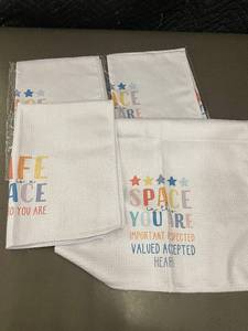 lot 48 image: 6 x Space Print Tea Towels