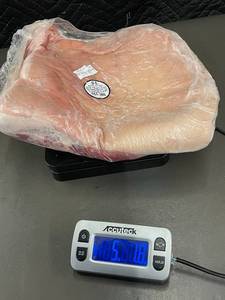 lot 101 image: Pork Belly - 5 lbs Raw, Vacuum-Sealed, U.S. Inspected EST 3600