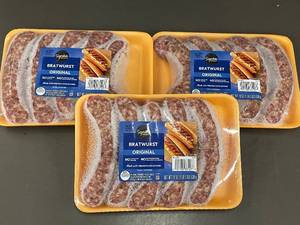 lot 173 image: D - Lot of 3 Signature Select Original Bratwurst 19 oz Packages