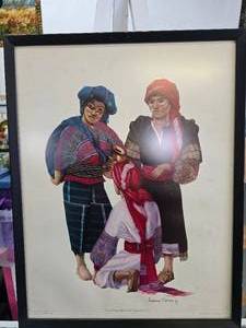 lot 86 image: Lithograph by Frederick Crocker Jr. Trajes de Guatemala series
