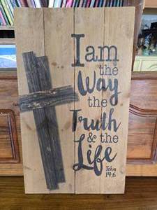 lot 46 image: Wood sign John 146