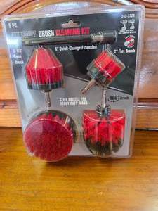 lot 65 image: Red 4 pc 14 hex head brush set