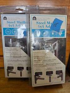 lot 44 image: NEW Mailbox post mounting bracket