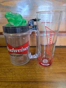 lot 99 image: Budweiser Cup with the Bud Frog and Glass