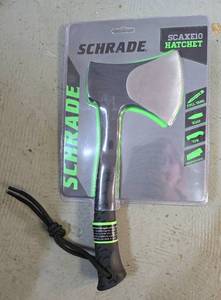 lot 53 image: NEW hatchet, Schrade with sheath