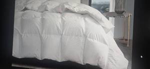 lot 51 image: Lot of One Lightweight White Full-Size Comforter from a Shut-Down Hotel (USED)