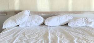 lot 83 image: Lot of 4 Pillows from a Shut-Down Hotel (USED)