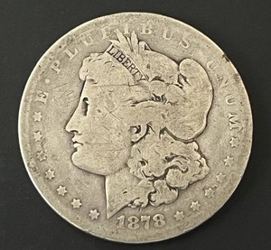 lot 8 image: 1878 Morgan Silver Dollar