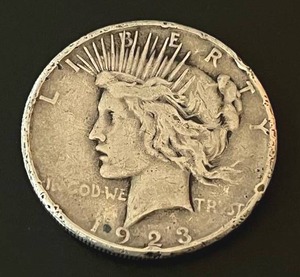 lot 37 image: 1923-S Peace Dollar