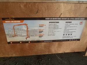 lot 37 image: Landhero Gantry Crane 4400 Lb.