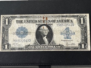 lot 7 image: 1923 Blue Seal  $1 Dollar Silver Certificate