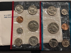 lot 97 image: 1980 P & D Mint Set